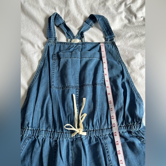 NWT Aritzia Wilfred Free Valletta Overalls Denim Jumpsuit Trendy Boho Romper, M - Picture 10 of 16